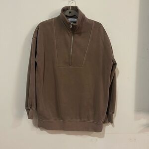 & other stories oversized halfzip sweatshirt